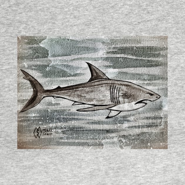 Fierce Shark Grunge by Matt Starr Fine Art